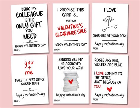 Coworker Valentine Funny Valentine Card Office Valentine Etsy