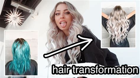 My 1500 Hair Transformation Blue To Natural Blonde Without Bleach