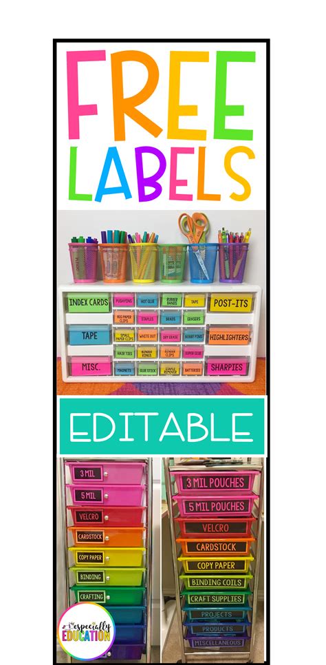 Free Editable Labels Classroom Organization Diy Class