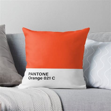 Pantone Orange 021 C Throw Pillow For Sale By Princessmi Com Redbubble