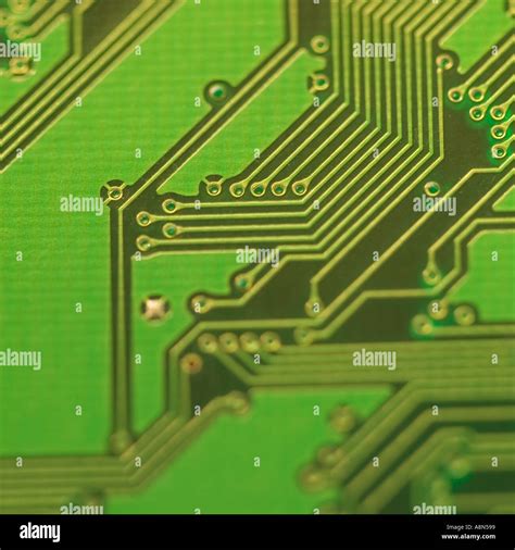 Closeup Of A Circuit Board Stock Photo Alamy
