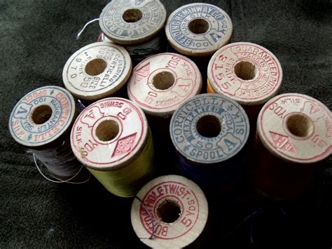 Vintage Wooden Thread Spools