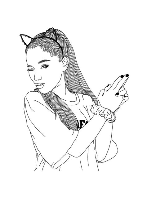 ariana grande coloring pages  printable ariana grande coloring pages