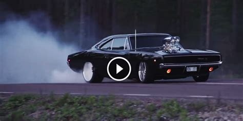 The Gorgeous Swedish 1968 Charger Burnout Action