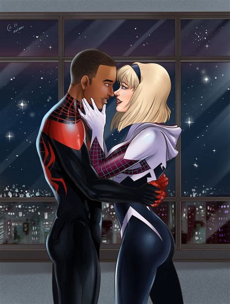 Pin By Banana Bread On Gwen X Miles Marvel Couples Spider Gwen Marvel Spiderman