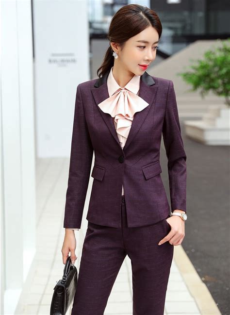 High Quality Fabric Formal Women Business Suits With Pants And Jackets