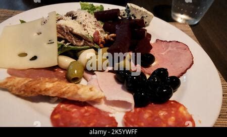 Premium Cheese Cold Cuts Platter Lunch Meats Stock Photo Alamy