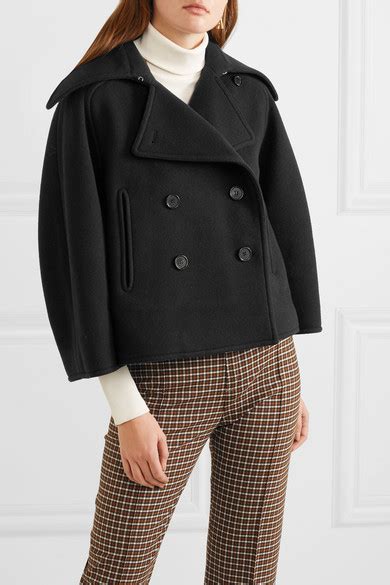 Chlo Cropped Double Breasted Wool Blend Felt Coat Net A Porter Com