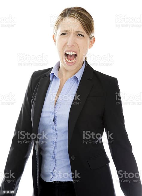 Attractive Caucasian Business Woman Isolated On A White Background