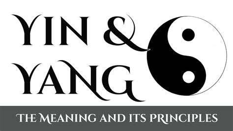 Yin Yang The Meaning Of Yin And Yang Youtube