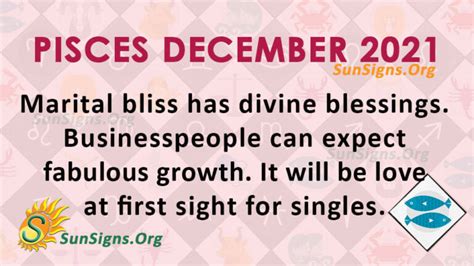 Pisces December 2021 Monthly Horoscope Predictions Sunsignsorg