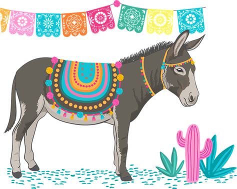 Donkey With Flower Png