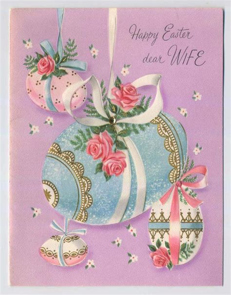Best unique gift ideas for wife in 2021 curated by gift experts. Unused Vintage EASTER EGG Dear WIFE Greeting CARD 1940s ...