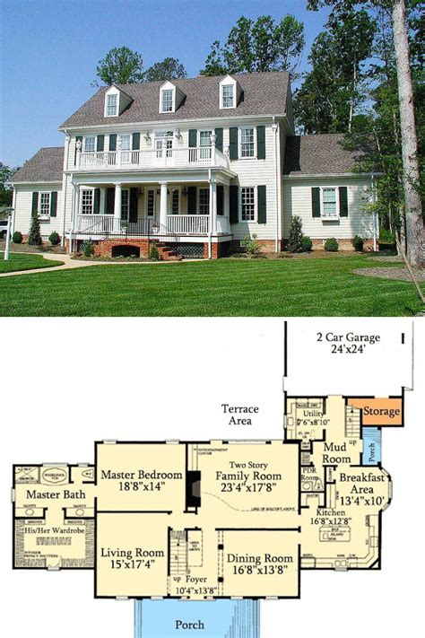Two Story Colonial House Plans Homeplan Cloud Vrogue