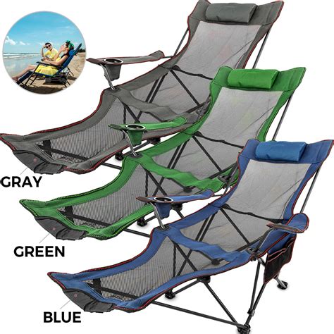 Vevor Reclining Folding Chair Sun Lounger Beach Bed Garden Recliner