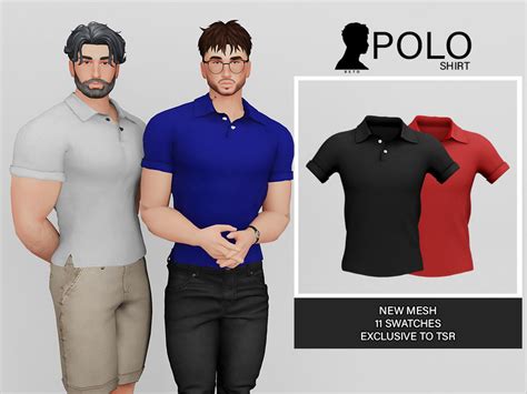 Sims 4 Polo Shirt Cc