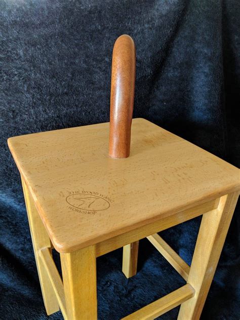 Hand Made Solid Hardwood Stool With Wooden Dildo Attachment Etsy Uk