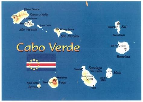 Postcards Of Nations Cape Verde Map