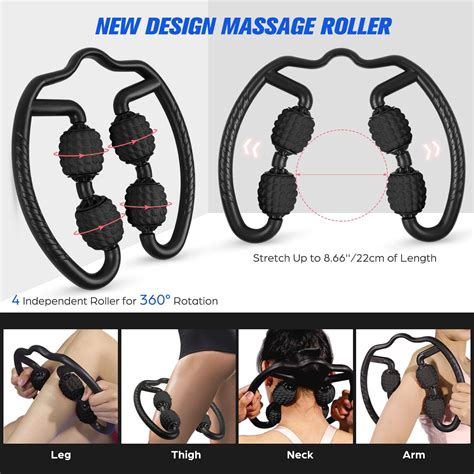 Odoland Massage Roller Foam Roller Set Of 5 Manual Muscle Roller Y Shaped Roller Massage