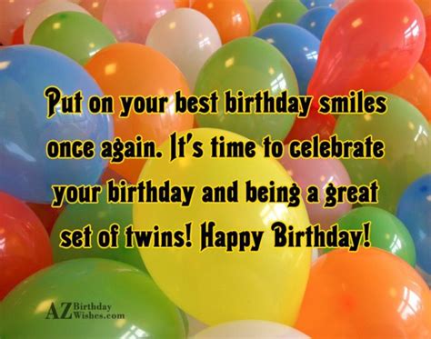 53 Fabulous Birthday Wishes For Twins Greetings And Sayings Picsmine