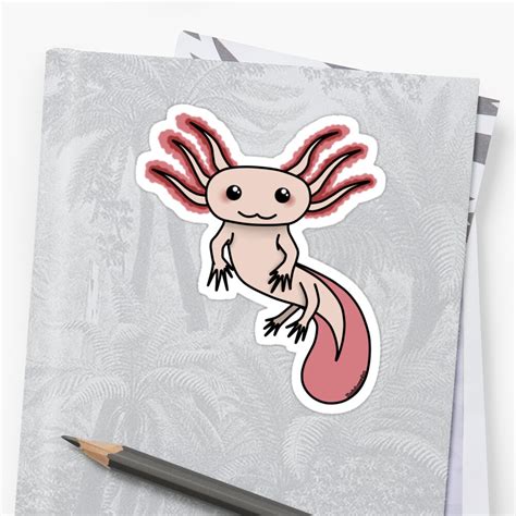 Chibi Axolotl Stickers By Rainbowcho Redbubble