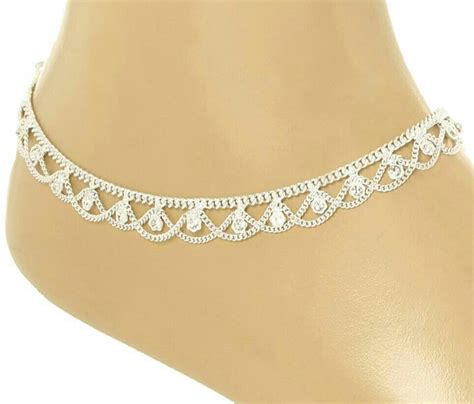 Pin By Jangiti Soujanya On Silver Anklets Silver Anklets Designs