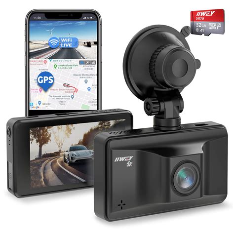 Buy Iiwey Dash Cam Front Wifi 4k Gps Dash Cam With Speed Showing Dash