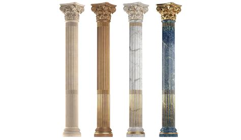 Classical Round Columns 3d Model Cgtrader