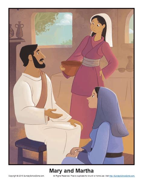 Mary Martha And Lazarus Bible Story For Kids