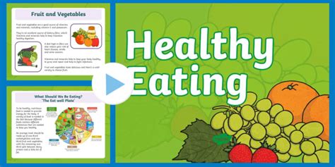 Nutrition Powerpoint For Kids Year 3 6 Health Twinkl