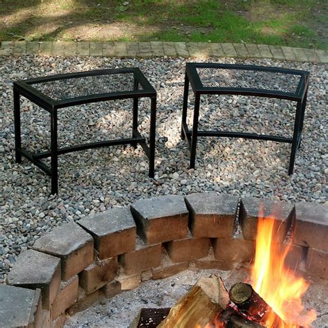 Sunnydaze Outdoor Curved Fire Pit Bench Rustic Backyard Backless