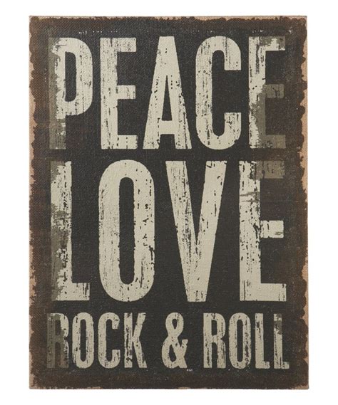 Look At This Peace Love Rock And Roll Wall Sign On Zulily Today