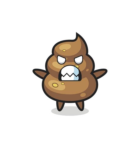 Wrathful Expression Of The Poop Mascot Character 3426355 Vector Art At