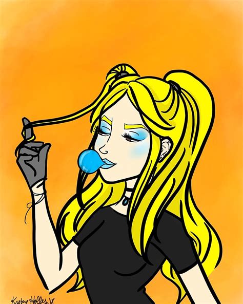 Blonde Hair Bubble Gum By Krissyholly Redbubble