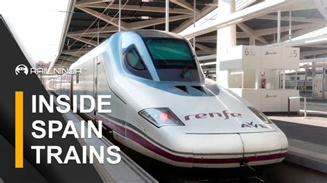 Inside Of A High Speed AVE Train RENFE Spain Trains Rail Ninja Review YouTube