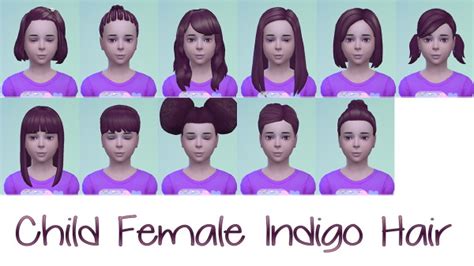 Sims 4 Hairs Stars Sugary Pixels Indigo Hairstyle
