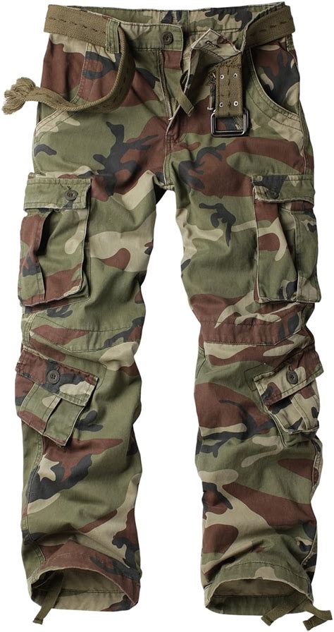 akarmy men s casual cargo pants military army camo pants combat work pants with 8 pockets no