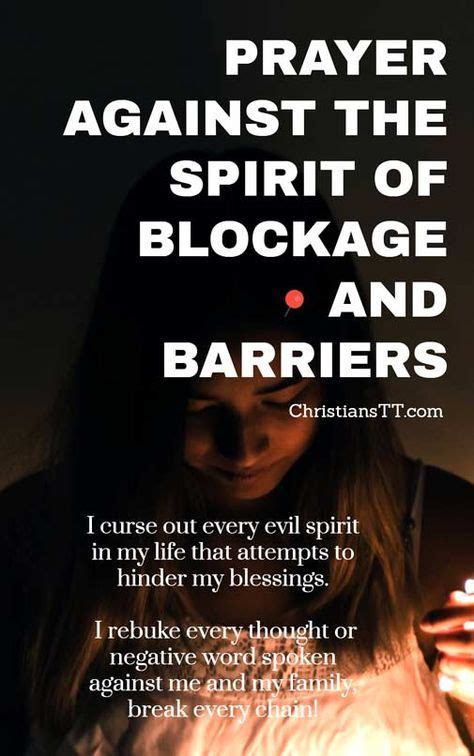 Spiritual Warfare Prayer Against The Spirit Of Blockage And Barriers