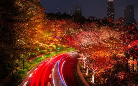 Download Wallpapers Tokyo 4k Autumn Roads Traffic