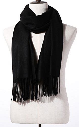 Womens Pashmina Shawl Wrap Scarf Ohayomi Solid Color Cashmere Stole