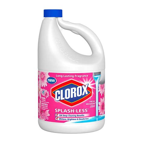 Clorox Splash Less Liquid Bleach Fresh Meadow 116oz Household