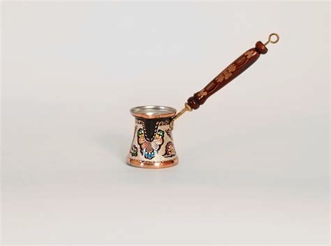 Turkish Traditional Design Copper Handmade Engraved With Handle With