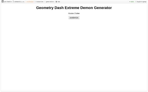 Geometry Dash Extreme Demon Generator