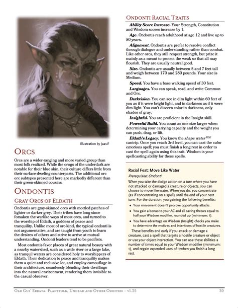 Old Gus Errata Plantfolk Undead And Other Oddities Updated With