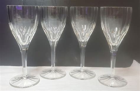 Noritake Kincaid Wine Goblets Glasses Lead Crystal Set Of 4 Ebay