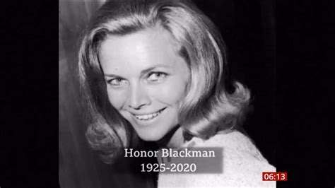Honor Blackman Passes Away 1925 2020 Uk Bbc News 7th April