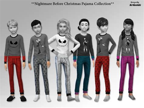 The Sims Resource Child Holiday Pajama Top And Pant Set 2 Grinch