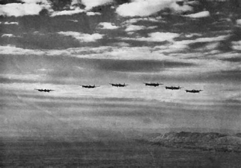 Formation Of Lockheed P 38 Lightnings From The Front