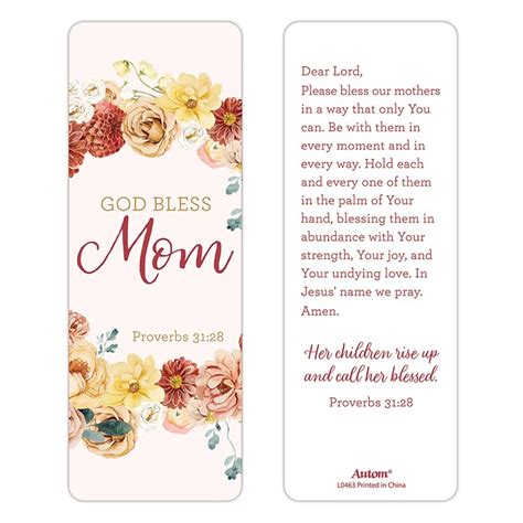 god bless mom t pen with bookmark 12 pk autom