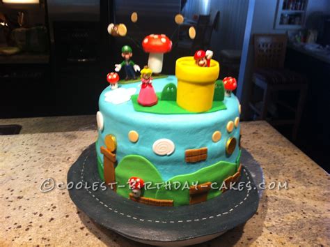 Cool Animated Mario Brothers Birthday Cake Cool Birthday Cakes Cake